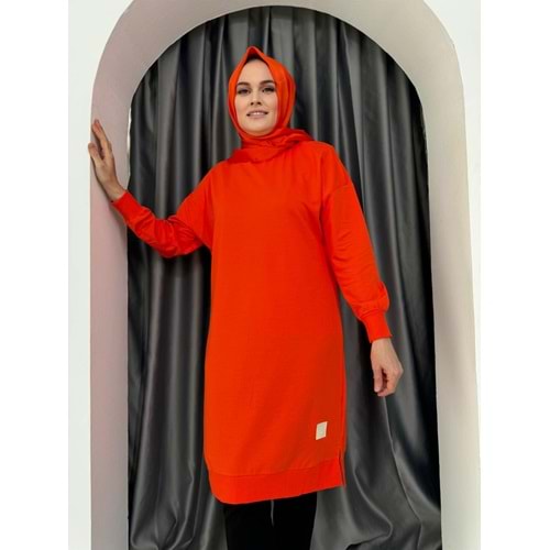 Uzun Düz Sweat Soul Puane 30645 - Turuncu - L-XL - AZRA04907-Turuncu-L-XL