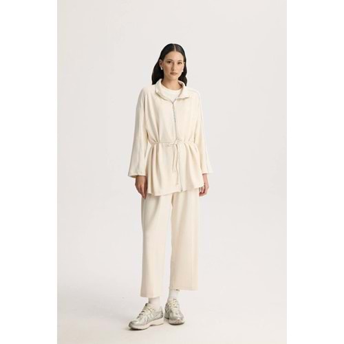 Marc Fermuarlı Basic Takım 6388 - Krem - S-M - AZRA04958-Krem-S-M
