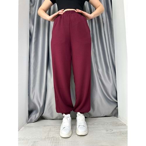 Oysho Paçası Lastikli Eşofman 1395 - Bordo - S-M - AZRA04986-Bordo-S-M