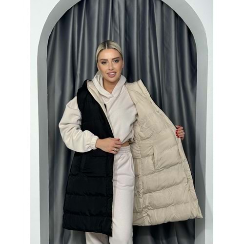 Çift Taraflı Yelek 7500 - Bej - 42 - AZRA05035-Bej-42