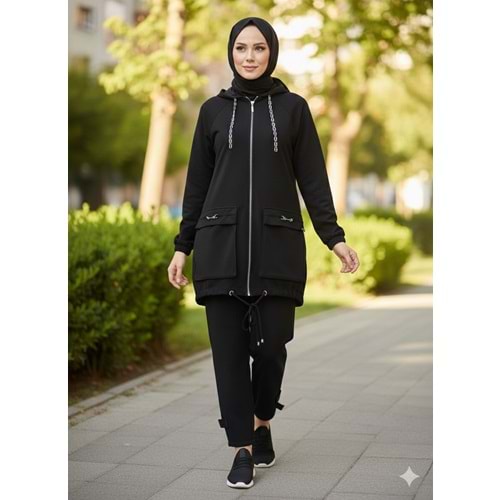 Cepli Zincirli İkili Takım 100536 - Siyah - 40