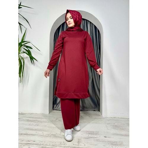 Uzun Tunikli Takım 1655 - Bordo - 38-40 - AZRA05273-43667