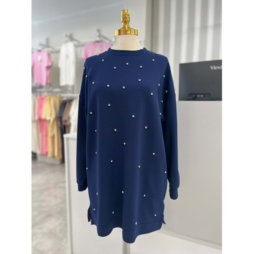 Taşlı Tunik 170088 - Lacivert - TEK BEDEN - AZRA05387-44968