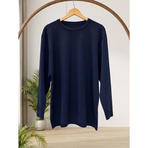 Düz Merserize Tunik 3177 - Lacivert - TEK BEDEN - AZRA05401-57328