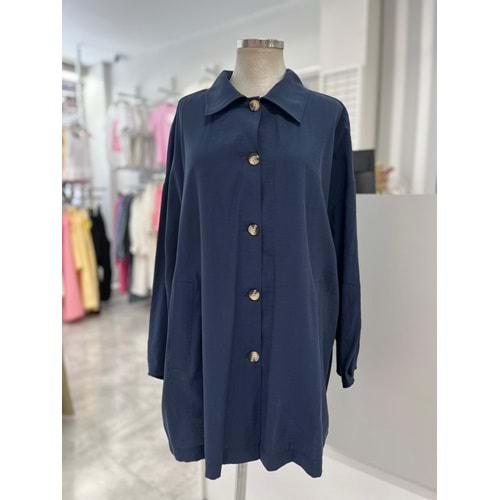 İkoll Oversize Modal Kap 34435 - Lacivert - TEK BEDEN - AZRA05484-45992