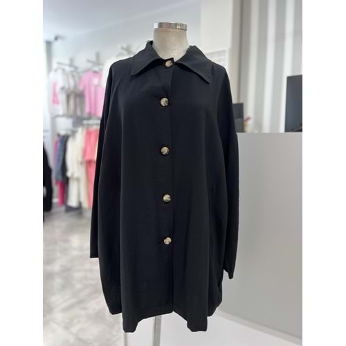 İkoll Oversize Modal Kap 34435 - Siyah - TEK BEDEN - AZRA05484-45993