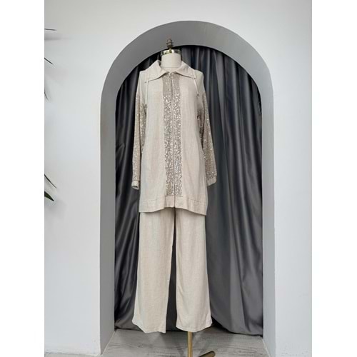 Pul Payet Keten Takım 120183 - Bej - 42 - AZRA05701-46963
