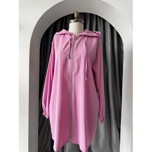 Serpme Pul Taşlı Kap 3222 - Pembe - S-M - AZRA05752-47413