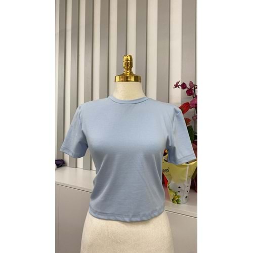 Oysho Kumaş Crop Bady 362625 - Mavi - L - AZRA05819-47951