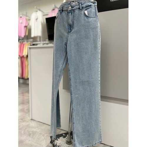 Kurdela Taşlı Kot Pantolon 190048 - Mavi - 40