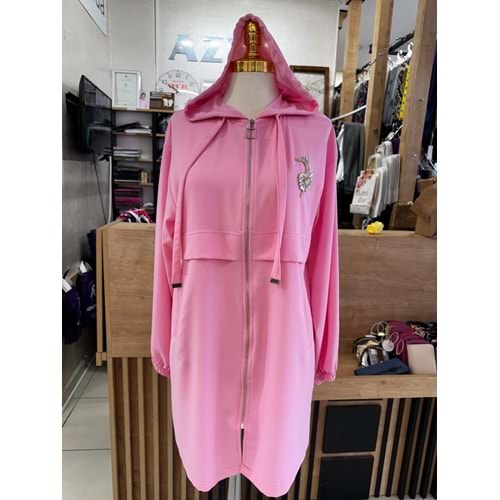 Yanı Çiçek Taşlı Kap 140128 - Pembe - 40