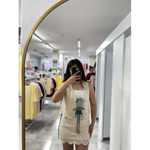 Kotlu Etek 2797 - azra fashion - Mavi - L