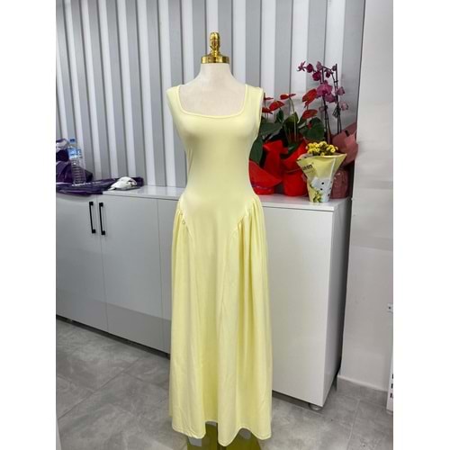 Buzzy Elbise 1869 - azra fashion - Sarı - L