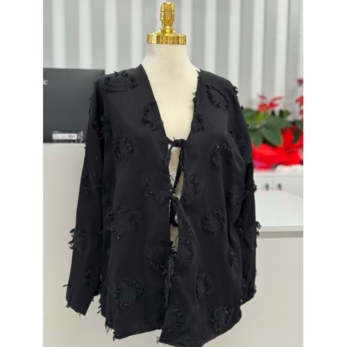 Parça Desen Kap 936 - azra fashion - Siyah - L-XL