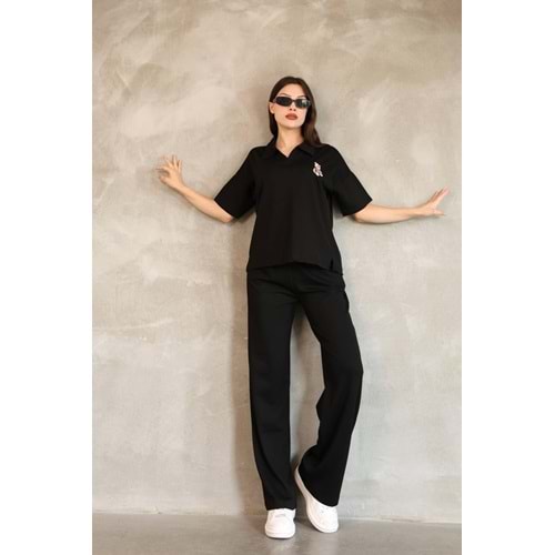 Polo Yaka Oyso Kumaş Takım 251086 - Siyah - L