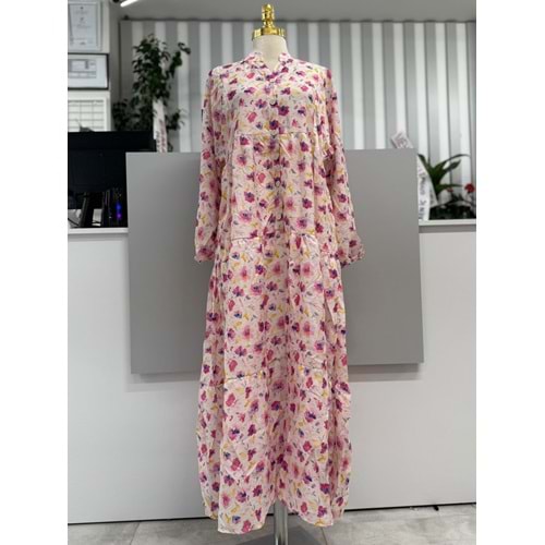 Çiçekli Elbise 251093 - Mor - XL - AZRA06069-52804