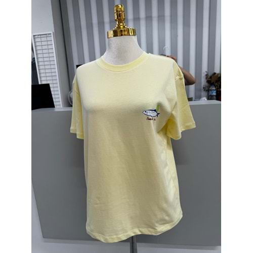 Balık Baskılı T-shirt 3668 - Sarı - L