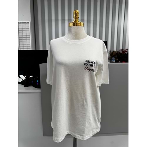 Yengeç Baskılı T-shirt 10624 - Beyaz - S