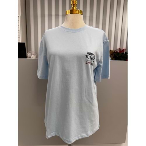 Yengeç Baskılı T-shirt 10624 - Mavi - L