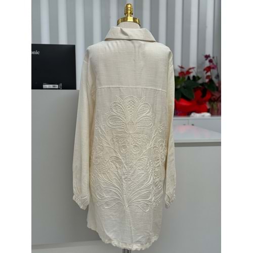 Nakışlı Kap 3262 - Ekru - L-XL