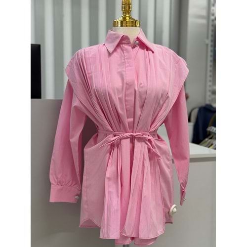 Üst Pilise Gömlek 945 - Pembe - S-M