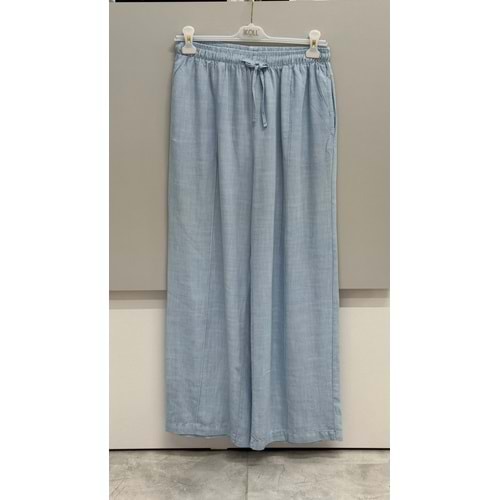 Tencel Geniş Paça Pantolon 34208 - Mavi - L