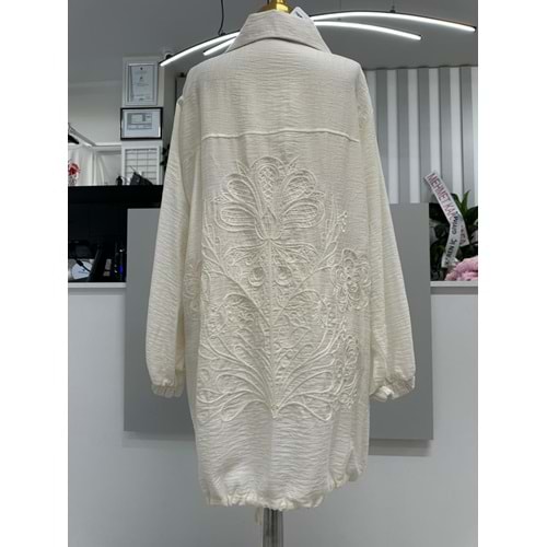 Arkası Nakışlı Kap 3262 - Beyaz - L-XL