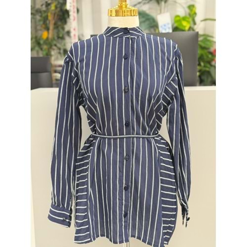 Çizgi Detay Gömlek 9123 - Lacivert - L-XL