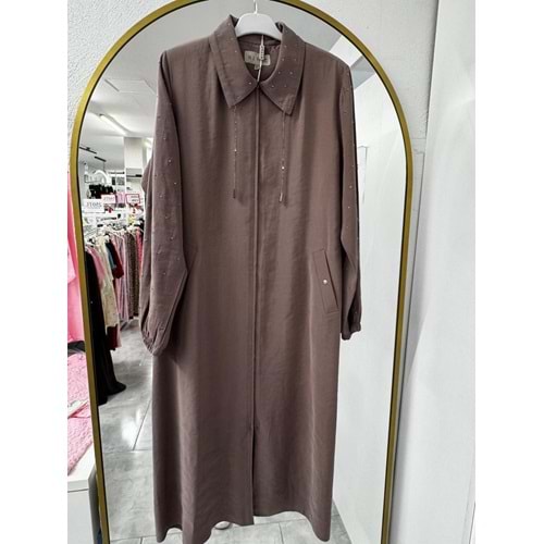 Kolları Pullu Modal Kap 1490 - Vizon - 54 - AZRA06398-52904