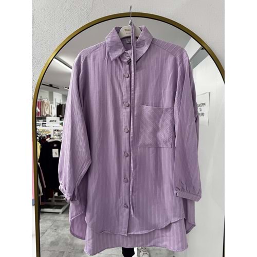 Tek Cepli Gömlek 021 - Lila - L-XL - AZRA06468-53504