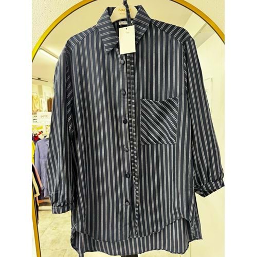 Tek Cepli Gömlek 021 - Lacivert - L-XL