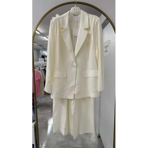 Tensel Ceketli Takım 35603 - Beyaz - XL