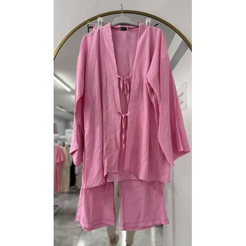 Önü Bağlamalı Çilek Takım 571 - Pembe - L-XL