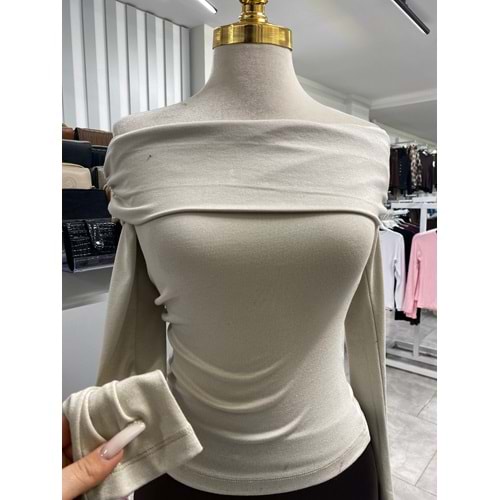 Madonna Yaka Bluz 00057 - azra fashion - Taş - M