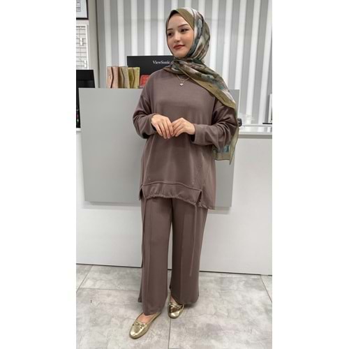 Oysho Biyeli Asimetrik Salaş Takım 3415 - azra fashion - Bej - L-XL