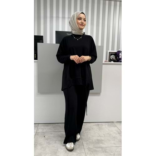 Oysho Biyeli Asimetrik Salaş Takım 3415 - azra fashion - Siyah - S-M