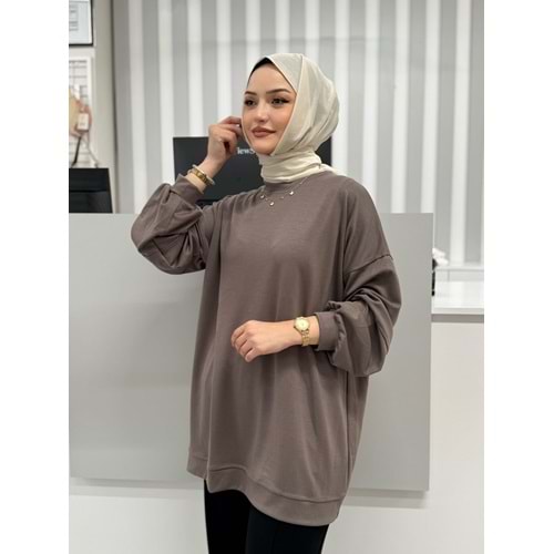 Düz Salaş Oysho Tunik 817 - Vizon - L-XL
