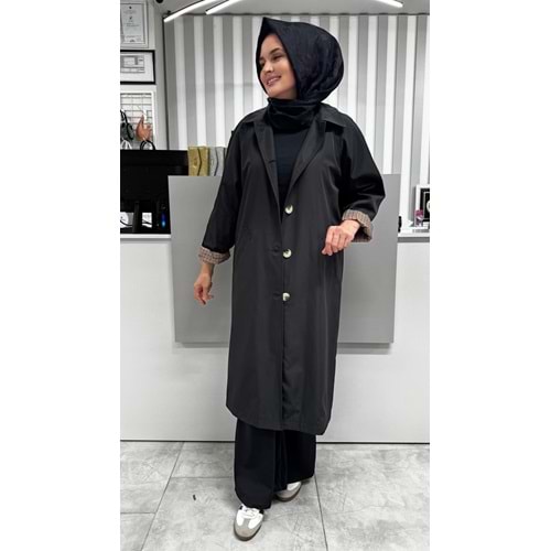 Astarı Ekoseli Kap 1341 - Siyah - L