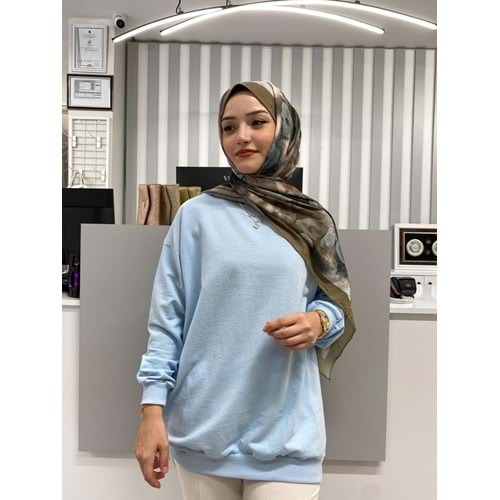 Standart Beden Sweat 3328 - Bebe Mavisi - TEK BEDEN