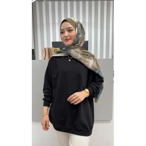 Standart Beden Sweat 3328 - Siyah - TEK BEDEN