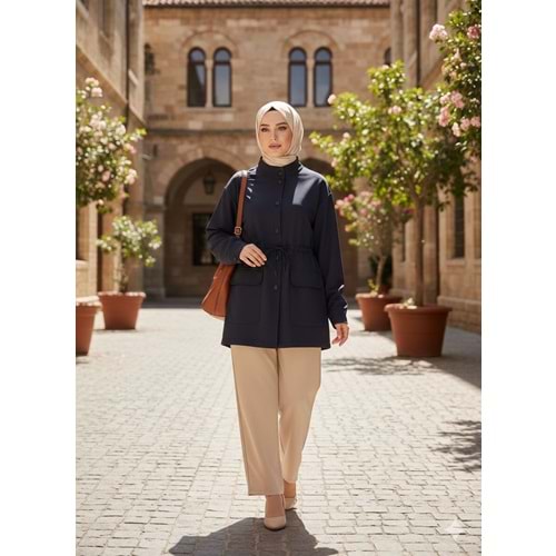 Cep Ve Tünel Detaylı Kap 35623 - Lacivert - M