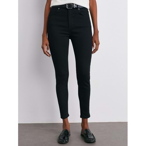 Likralı Dar Paça Pantolon 72042 - Siyah - 36