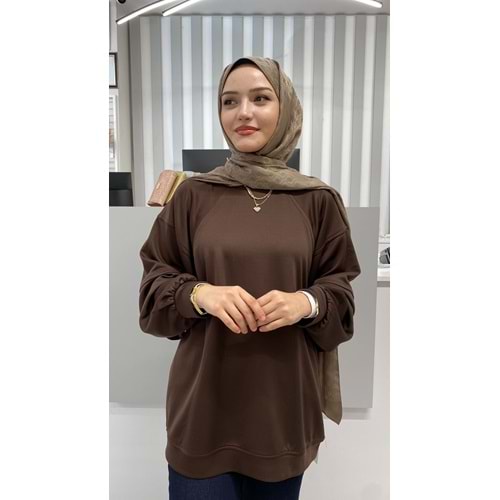 Oyşo Çımalı Tunik 1003 - Kahve Rengi - L-XL