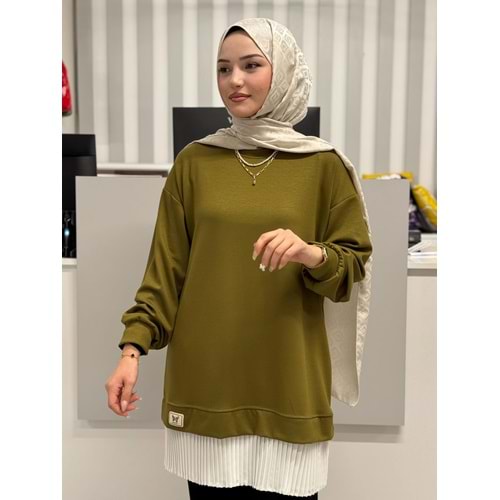 Pilise Garnili Tunik 816 - Yağ Yeşili - S-M