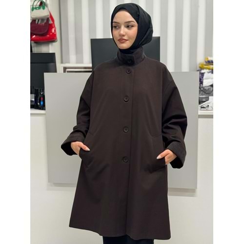 Kadife Garnili Kap 35858 - Kahve Rengi - TEK BEDEN - AZRA06846-55500