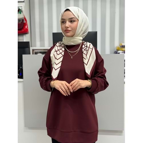 Şallı Tunik 1064 - Bordo - L-XL
