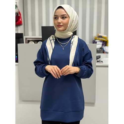 Şallı Tunik 1064 - Lacivert - L-XL