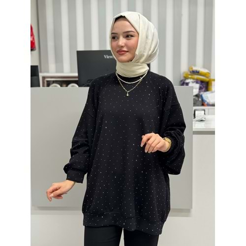 Pullu Oysho Kumaş Sweat 1018 - Siyah - L-XL