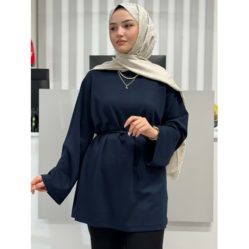 Bağlamalı Tunik 26148 - Lacivert - M