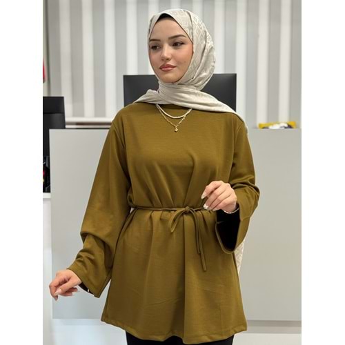 Bağlamalı Tunik 26148 - Yeşil - S-M
